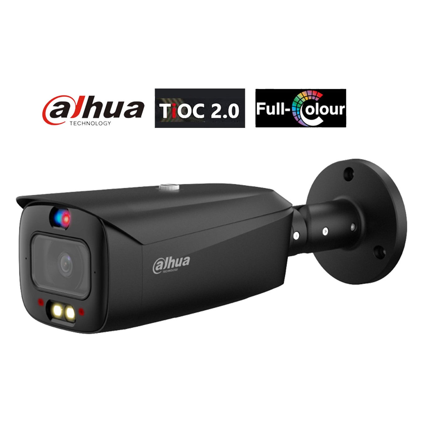 大华 4x 6MP CCTV 子弹头摄像机（黑色）AI TiOC 安全系统，4 通道 WizSense NVR DH-IPC-HFW3649T1-AS-PV-ANZ
