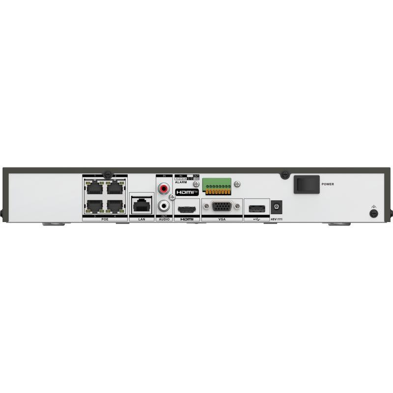 Hikvision 7604NI-M1-4P 4-channel PoE NVR, 40Mbps, H.265, 4 PnP Ports, VGA/HDMI M-Series