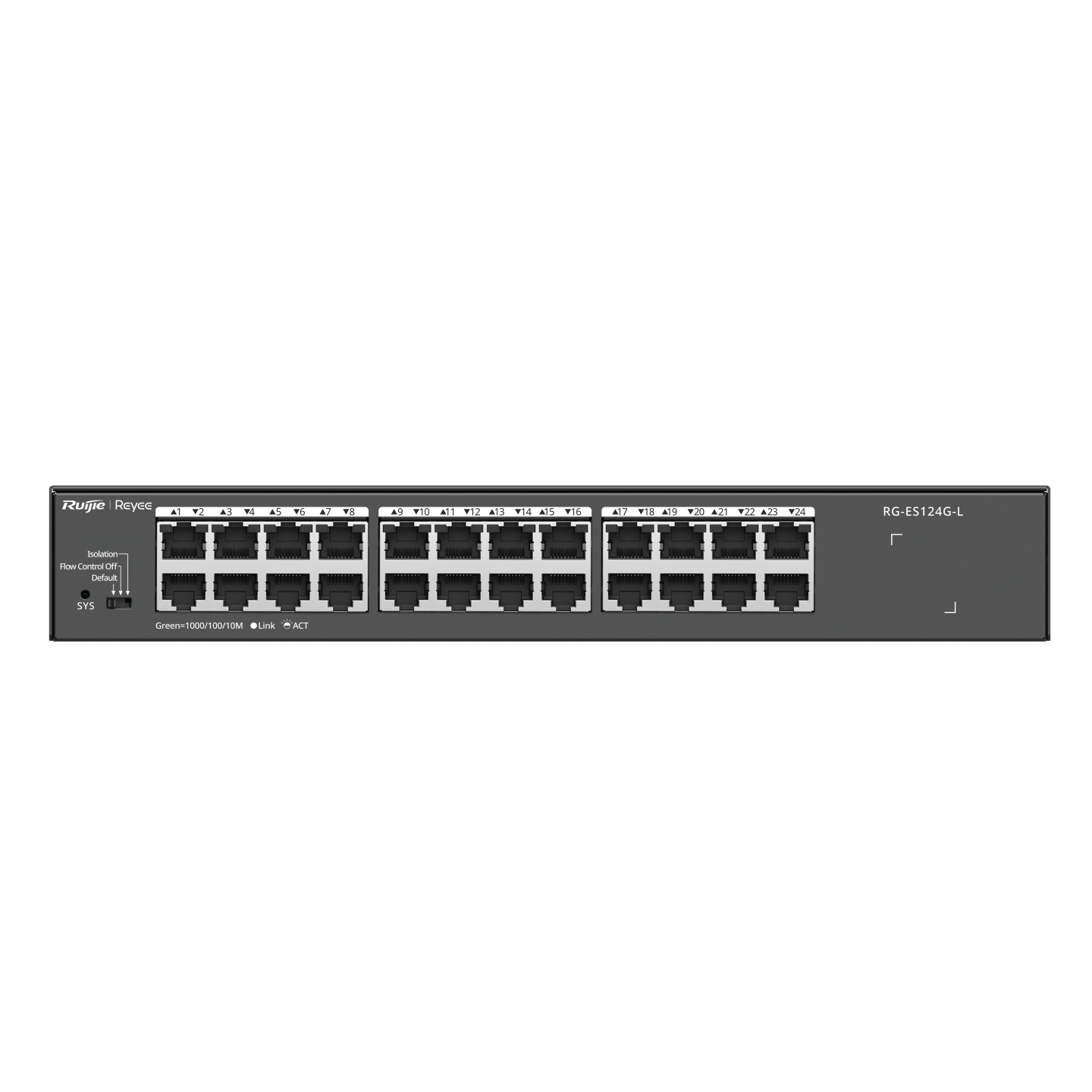 Ruijie Reyee RG-ES124G-L 24-port Gigabit unmanaged switch with Ethernet ports for high-speed network connectivity