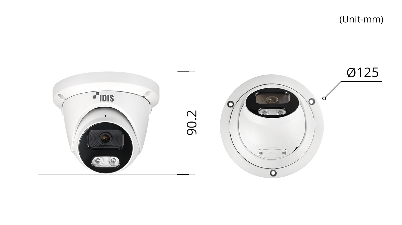 IDIS DC‑D2511WER 5MP IR Dome Camera / NDAA Compliant — IDIS Lite Series
