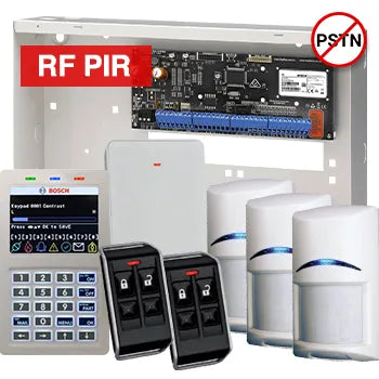 BOSCH Solution 6000 Wireless Alarm Kit – CC615PB IP Panel + CP736B Prox LCD Keypad + 3x RFPR-12 Wireless PIRs + RFRC-STR2 Receiver + 2x Key Fob Transmitters + Siren Kit – K6000-IPS-3WPIR