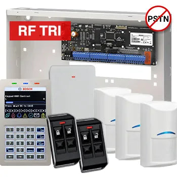 BOSCH Solution 6000 Wireless Alarm Kit – CC615PB IP Panel + CP736B Prox LCD Keypad + 3x RFDL-11 Wireless Tritech Detectors + RFRC-STR2 Receiver + 2x RFKF-FB Remotes + Siren Kit – K6000-IPS-3WTRI
