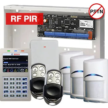 BOSCH Solution 6000 Wireless Alarm Kit – Premium with CC615PB IP Panel + CP736B Prox LCD Keypad + 3x RFPR-12 PIRs + RFRC-STR2 Receiver + 2x HCT4UL Remotes + Siren Kit – K6000-IPS-3WPIR-PREM