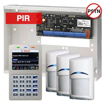 BOSCH Solution 6000 Alarm Kit – CC615PB IP Panel + CP736B Prox LCD Keypad + 3x PIR Detectors – K6000-IPS-3PIR
