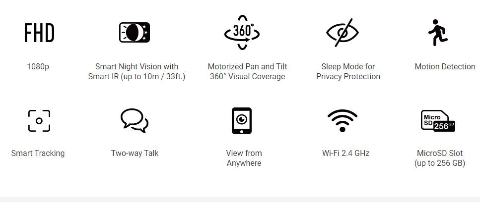 EZVIZ C6N 智能 Wi-Fi 云台夜视全高清红外摄像头 360 度，双向通话，运动检测