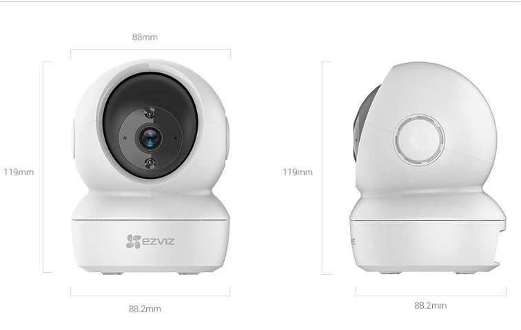 EZVIZ C6N स्मार्ट वाई-फाई पैन और टिल्ट नाइट विज़न FHD IR कैमरा 360-डिग्री, टू-वे टॉक, मोशन डिटेक्शन