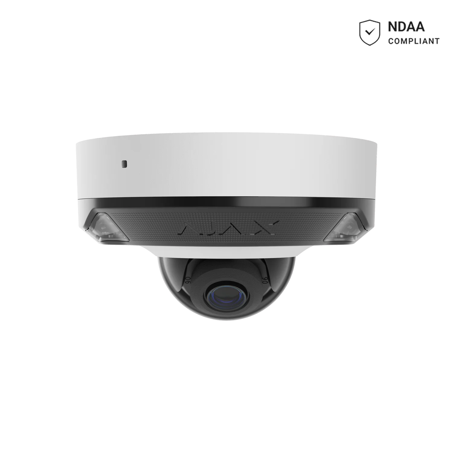 AJAX#126271 Ajax 8MP 2.8mm Mini Dome HL IP Security Camera – White / Black