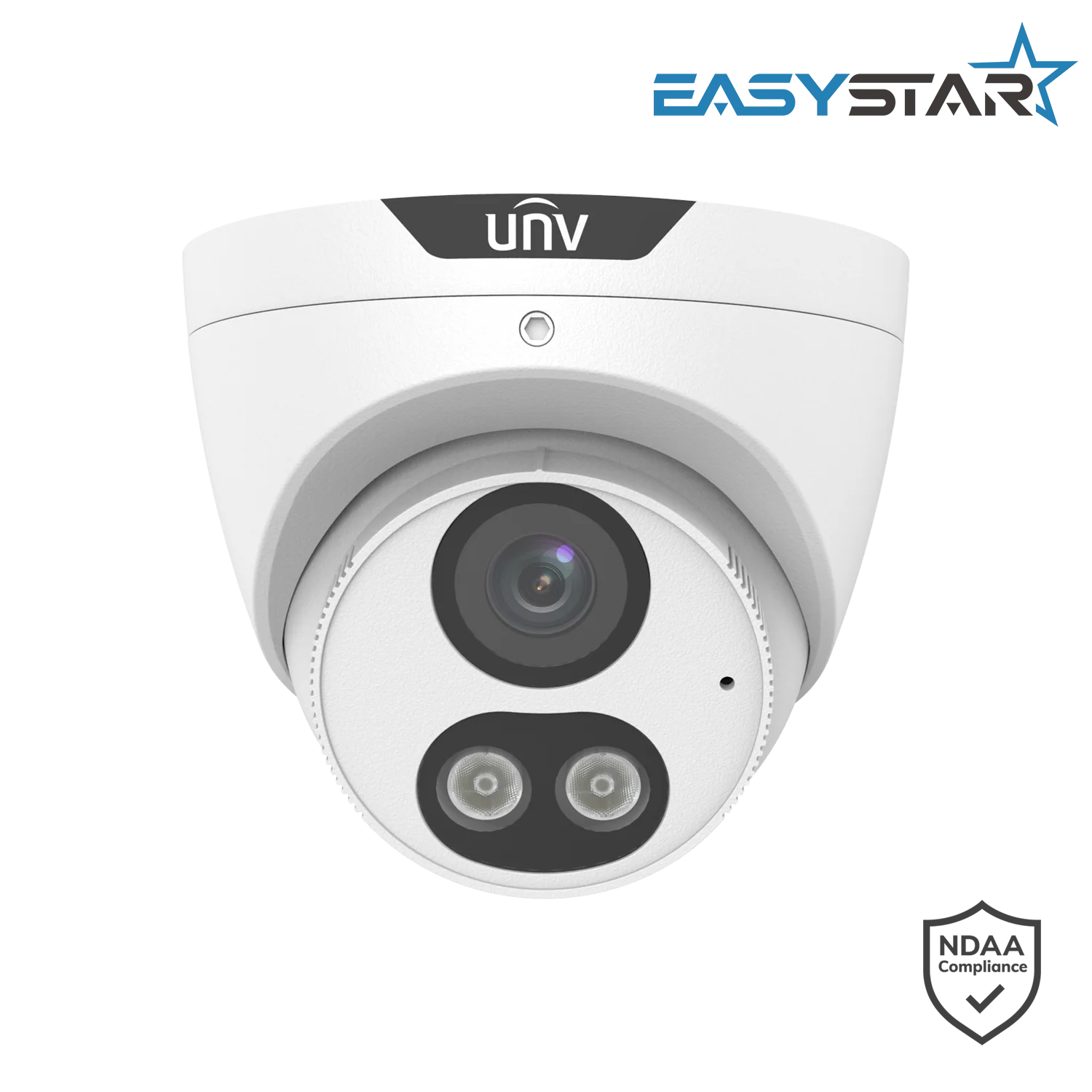 Uniview IPC3616LE-ADF28KM-DL 6MP Smart Dual-Light Turret IP Camera with 30m IR, Warm Light, PoE & Human/Vehicle Detection