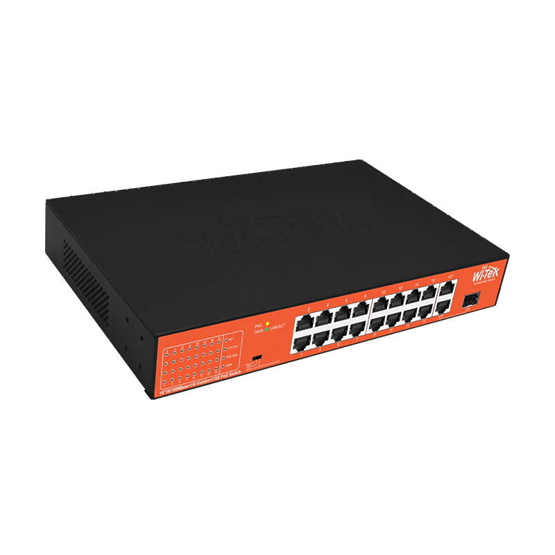 I-PS518GH Wi-Tek Economic 16 Ports PoE Switch