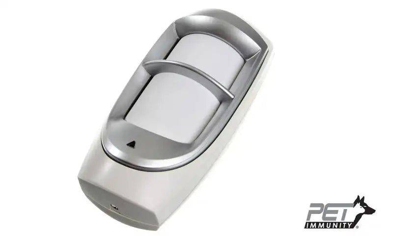 Paradox DG85 Outdoor Quad Element PIR Detector – EVO Bus & Relay Compatible, IP54 Rated, Pet Immune with Mounting Bracket