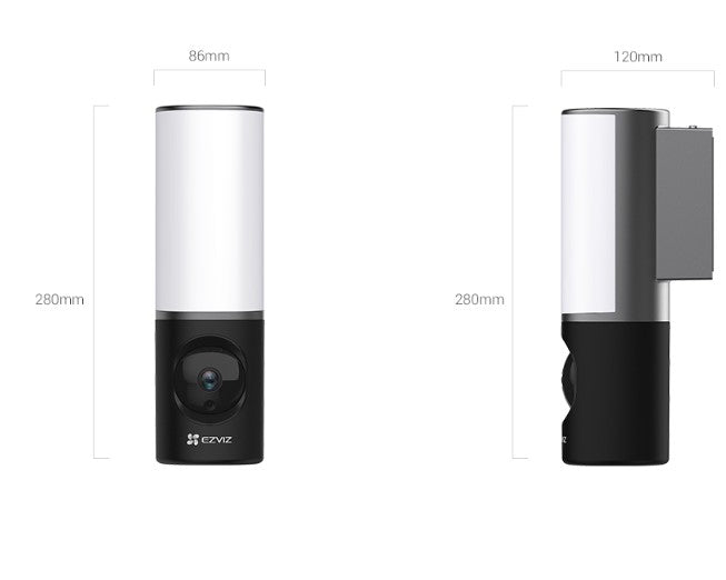 EZVIZ LC3 स्मार्ट सिक्योरिटी वॉल-लाइट 4MP, AI पावर्ड, नाइट विजन, टू-वे टॉक कैमरा