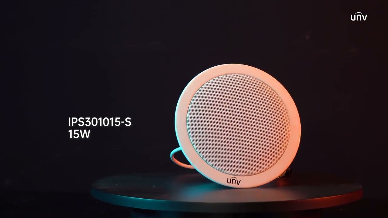 Uniview IPS301015-S 15W PoE Ceiling IP Speaker with Two-Way Audio & ONVIF Integration