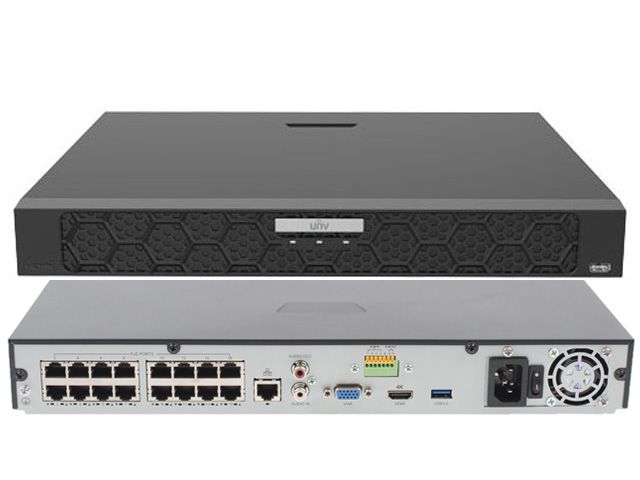 Uniview NVR502-B-P Series Network Video Recorder | 16 Channel PoE NVR with Ultra 265/H.265 Support, 4K HDMI Output, Smart Detection & Cloud Upgrade