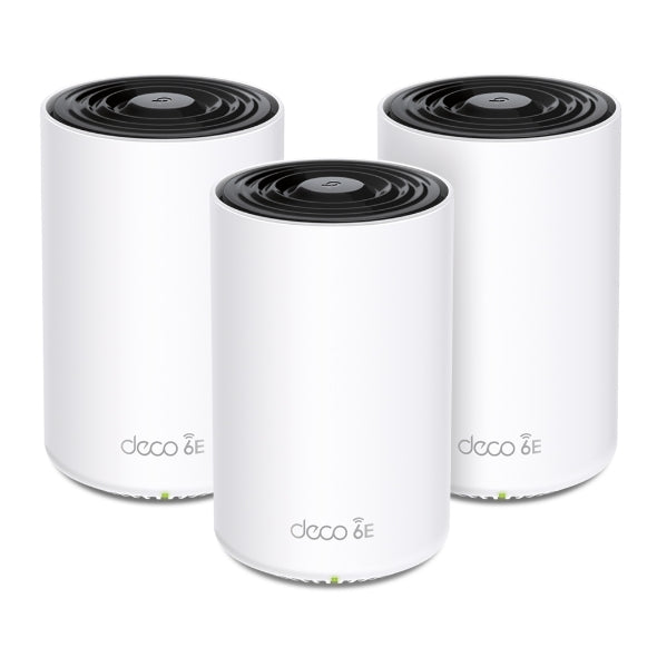 TP-Link Deco XE75 Pro (3-Pack) AXE5400 Tri-Band Whole Home Mesh Wi-Fi 6E System with 6GHz Band & AI Mesh - CCTV Importers