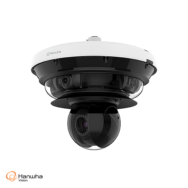 WISENET CT-PNM-C34404RQPZ Hanwha Vision 8MP H.265 IR Multi-sensor camera with PTZ and AI Object Detection P series