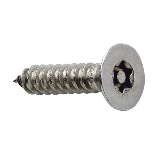 PROLOK Resytork Security Screw – 10G x 38mm, Button Head, 2-Way Self Tapper, AB Thread, 304 Stainless Steel, Pack of 25 with Driver | Tamper-Resistant Fastener | Part No. RTBS10I-25
