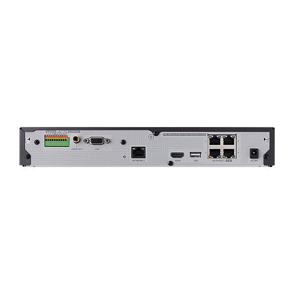 Hanwha CT-XRN-420S Wisenet AI NVR / 4CH NVR with PoE Switch by Samsung
