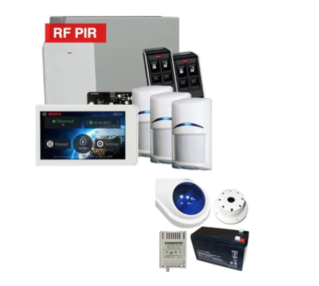 Bosch Solution 4000 Wireless Alarm Kit with Touchscreen Keypad and 3 PIR Detectors – K4000-3WPIR-TS5-PREM