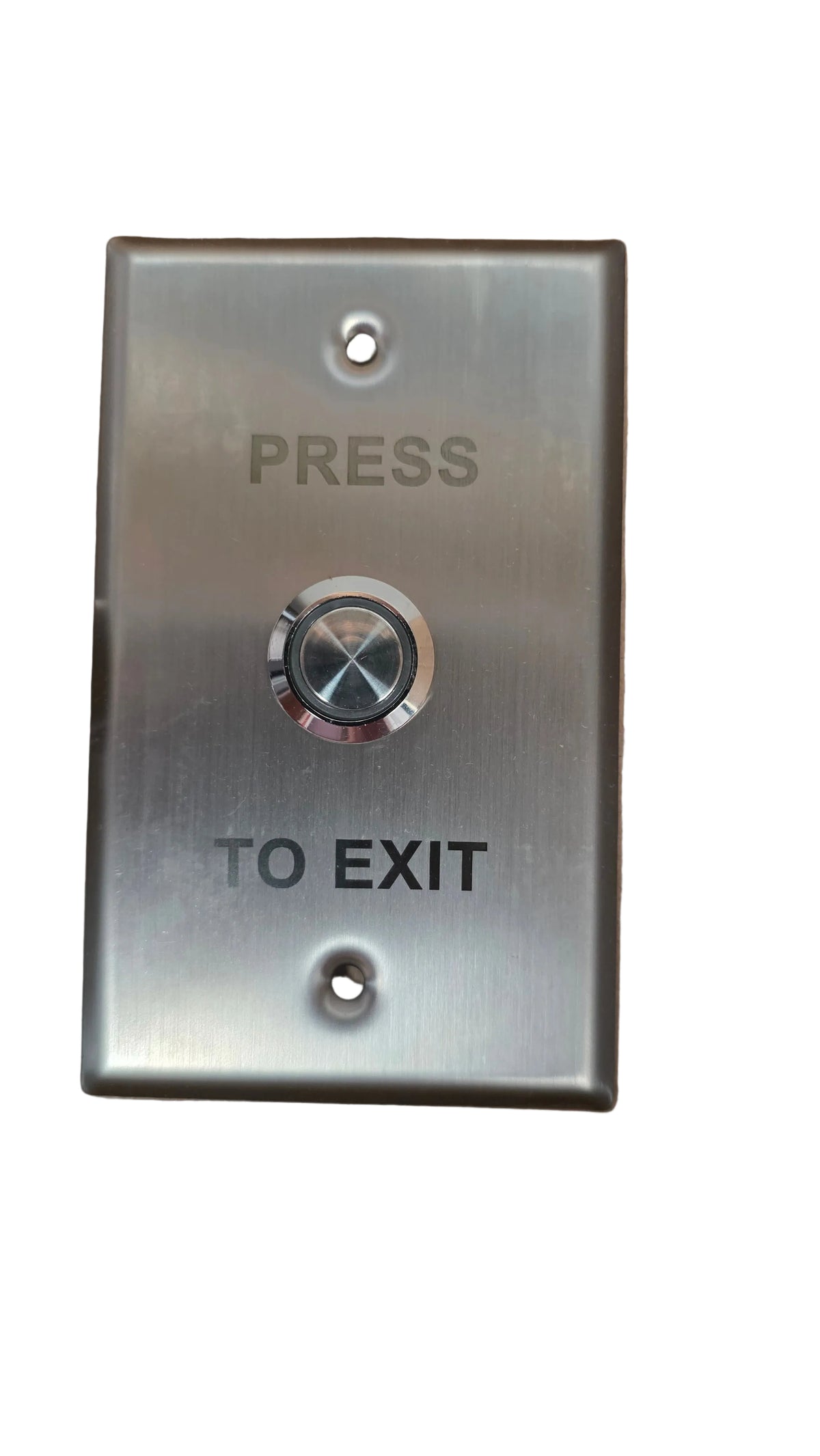 Stainless Steel Exit Switch Plate with Illuminated Push Button – AW100100 / AW100101
