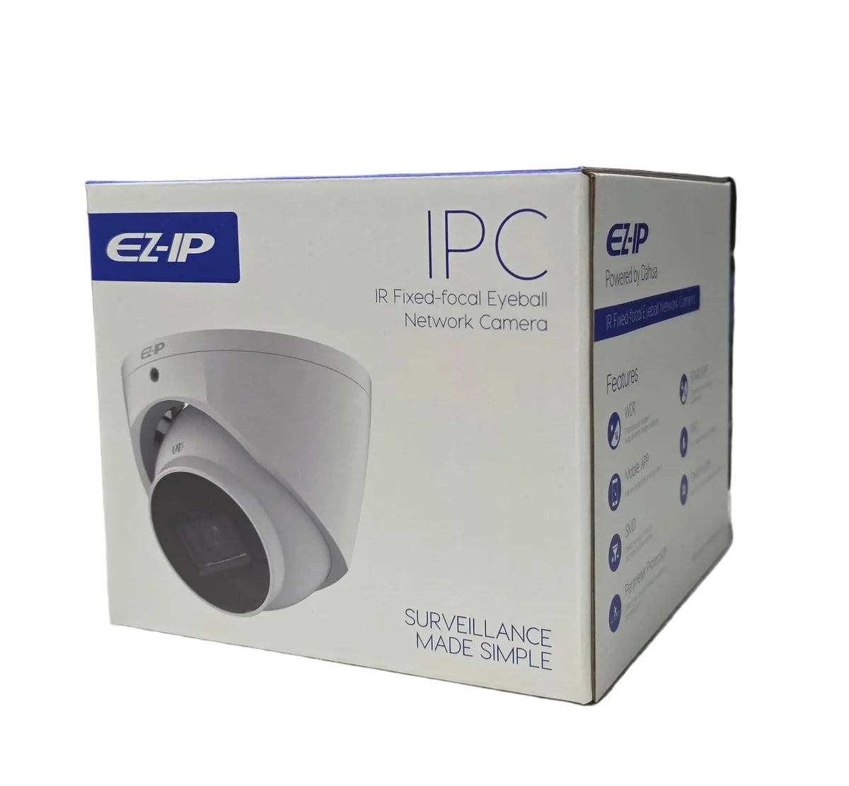 Dahua EZ-IP 6MP 4 Camera CCTV Security Kit – 4CH PoE WizSense AI NVR, 2TB HDD, SMD Plus, 30m IR & Built-In Microphone