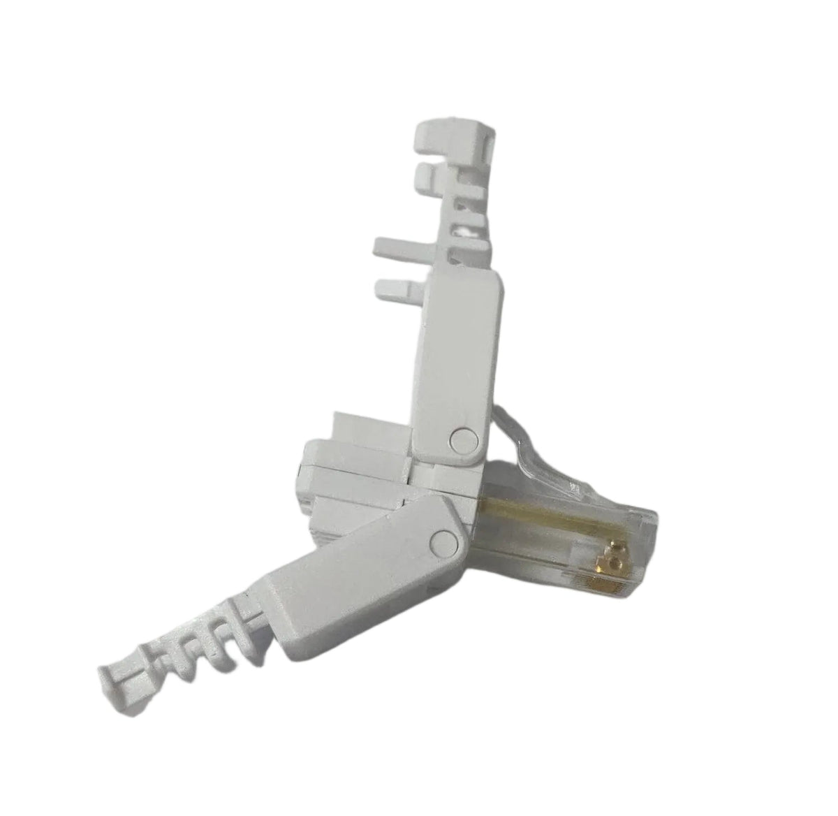 White RJ45 Tool-less Connector 8P8C Cat5e Ethernet Cable Plug for CCTV, PoE & Network Cabling