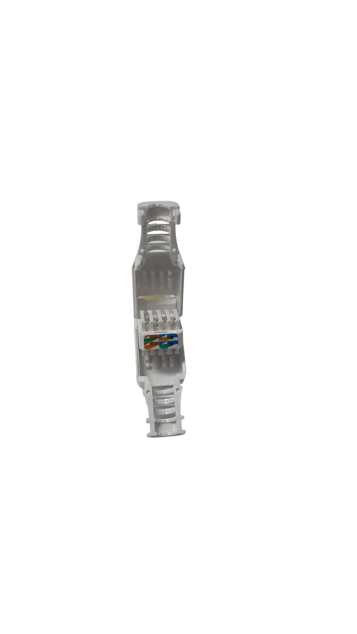White RJ45 Tool-less Connector 8P8C Cat5e Ethernet Cable Plug for CCTV, PoE & Network Cabling