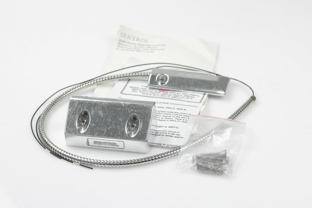 SENTROL,簧片开关,高架门磁力触点,3 英寸间隙,闭环,包括 18 英寸不锈钢铠装电缆,