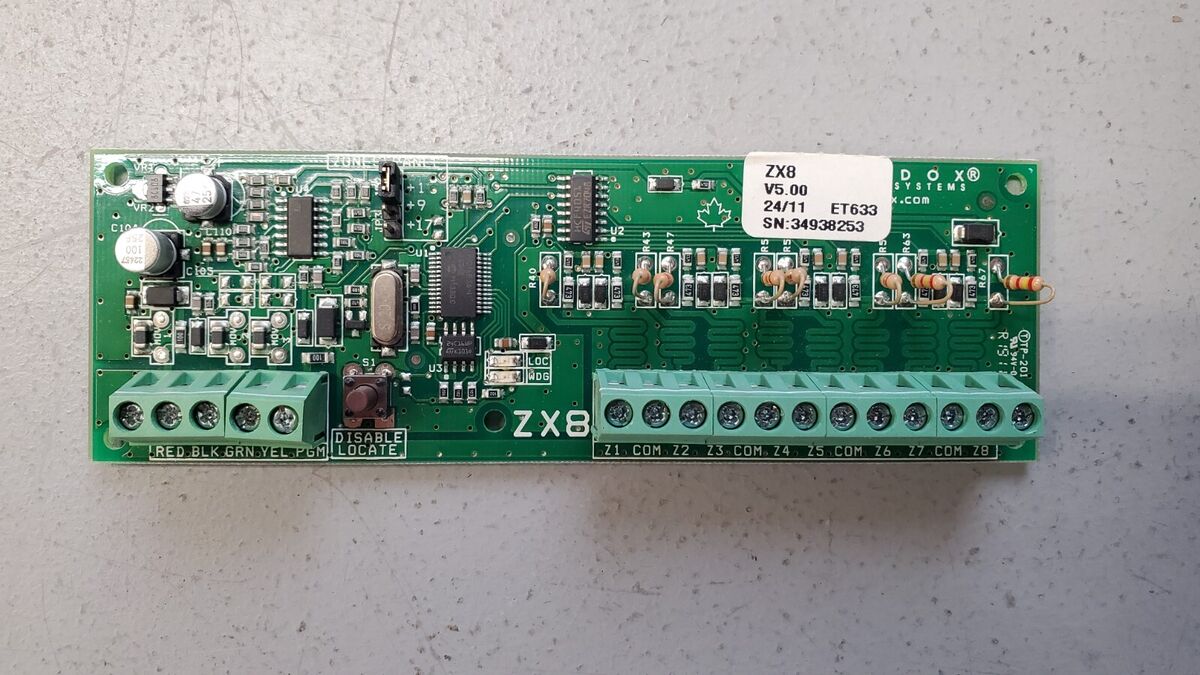 Paradox ZX8SP 8-Zone Expansion Module PCB - PDX-ZX8SP V5.0 | For Spect