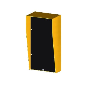 SERH3618Y Yellow Rain Hood with 10mm Black Polyethylene Mounting Panel – 360H x 180W mm