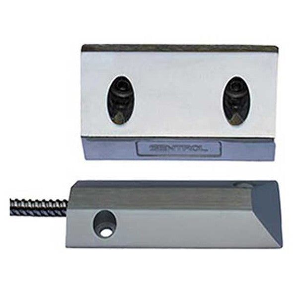 Sentrol 2202A-L Series Overhead Door Magnetic Contact REED Switch – Floor-Mounted, 3" Gap, Vandal-Resistant, Aluminum Housing