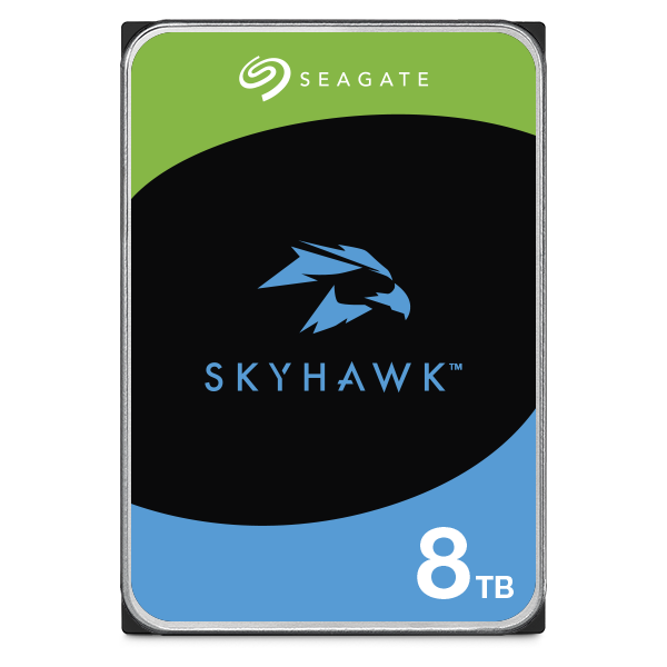 Seagate SkyHawk 8TB 3.5" Surveillance HDD – ST8000VX010 | CCTV NVR/DVR Hard Drive, SATA 6Gb/s, 256MB Cache