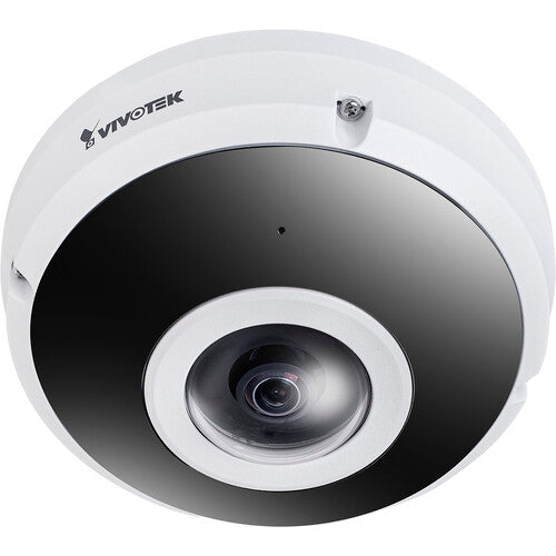 VIVOTEK FE9380-HV 5MP 360° Outdoor Fisheye Network Camera with Smart IR, WDR Pro, Local Dewarping, IP66/IK10, H.265, and Built-in Microphone