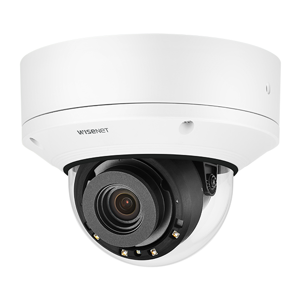 Hanwha Vision XND-8082RV 6MP IR Vandal Dome Camera – Wisenet7 AI Surveillance with Modular Design and 150dB WDR x series