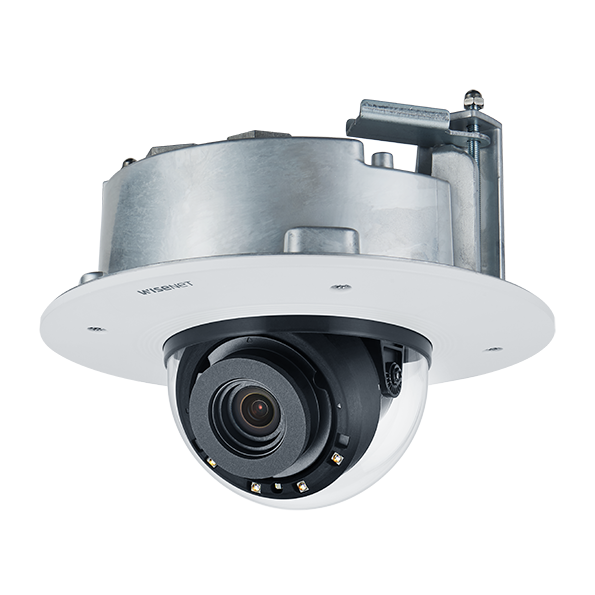 Hanwha Vision XND-8082RF 6MP IR Recessed Mount Dome Camera – Indoor AI Surveillance with Wisenet7 and Plenum-Rated Design x series