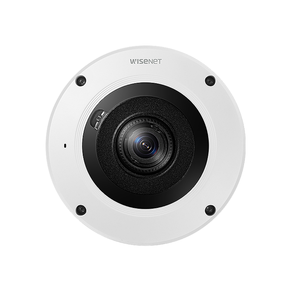 Hanwha Vision HV-XNF-9013RV 12MP AI IR Fisheye Camera – IP66 / NEMA4X / IK10 Rated, Advanced Object Analytics, and WiseStream III  x series