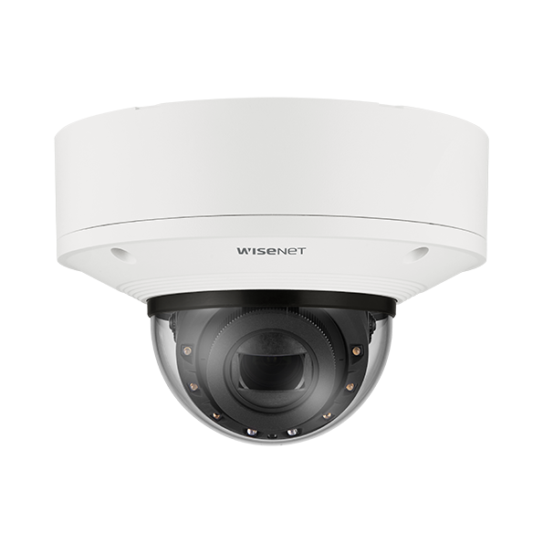Hanwha Vision Wisenet X-Plus HV-XNV-9083R 4K AI IR Vandal Dome Camera – 4.4~9.3mm Motorized Lens, WiseIR 50m, ExtremeWDR 120dB, Edge Storage, Analytics, IP67 IK10+ | SKU: HV-XNV-9083R x series