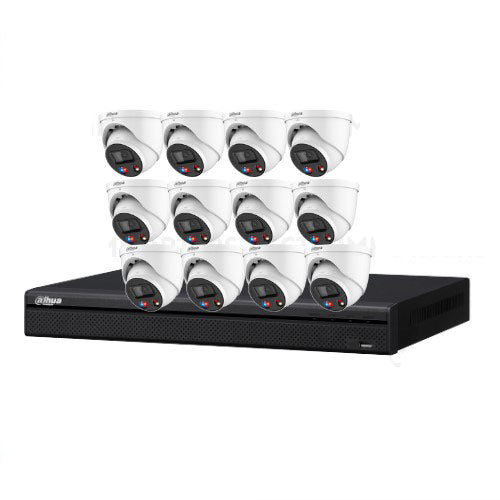Dahua Active Deterrence TIOC (16HDW3849HP-ANZ) AI 12 Cameras with 16CH AI NVR System (8MP Camera)