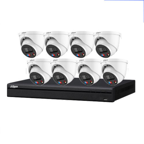 Dahua Active Deterrence TIOC AI 8 Cameras with 8CH AI NVR System (8MP Camera) kit