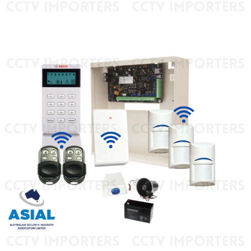 Bosch Solution 3000 + 3 x Wireless detectors + Icon LCD Keypad with Premium Remote Kit + Accessories Included