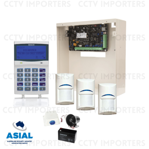 Bosch Solution 6000 + 3 x Quad Detectors with Smart Prox LCD KeyPad + Accessories Included