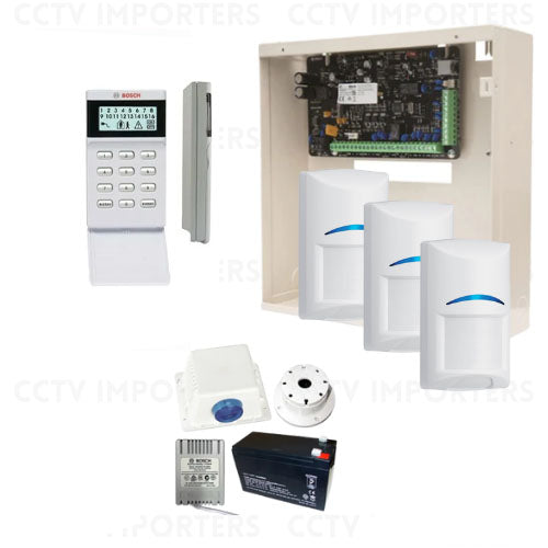 Bosch Solution 3000 kit+ 3 x Quad Detectors with Icon LCD Keypad + Accessories Included