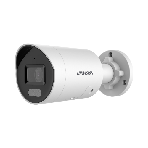 Hikvision DS-2CD2047G2-LU/SL 4MP ColorVu स्ट्रोब लाइट और श्रव्य चेतावनी फिक्स्ड मिनी बुलेट नेटवर्क कैमरा 2.8 मिमी